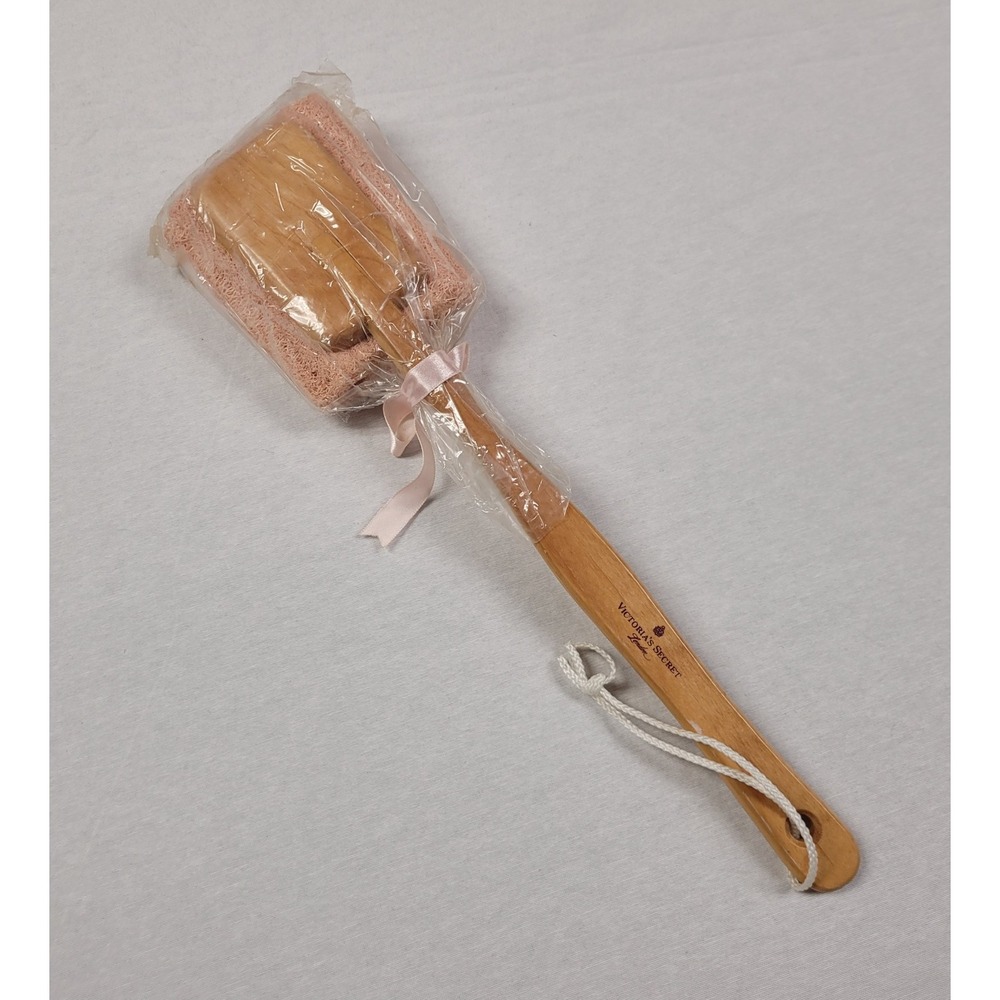 Victoria's Secret Long-handled Natural Loofah Back Scrubber (New Old Stock)